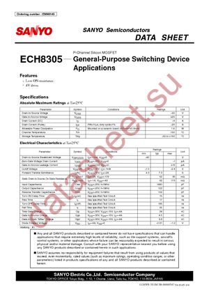 ECH8305-TL-E datasheet  